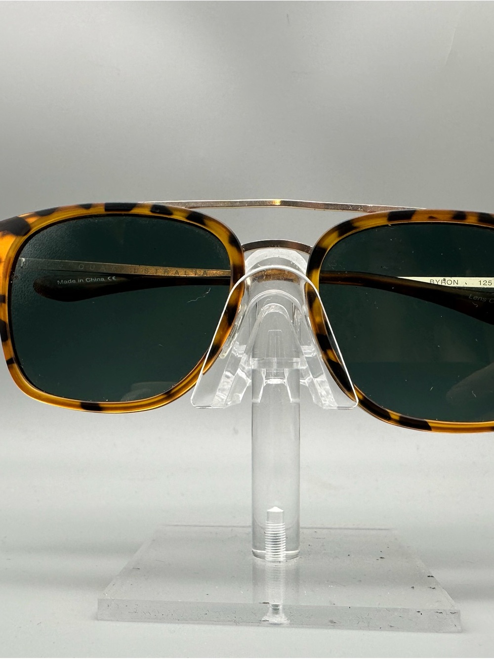 Quay Australia Byron Sunglasses Tortoise Shell Gold Double Bridge
